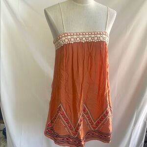 Flying Tomato Orange Embroidered Women's Dress size M